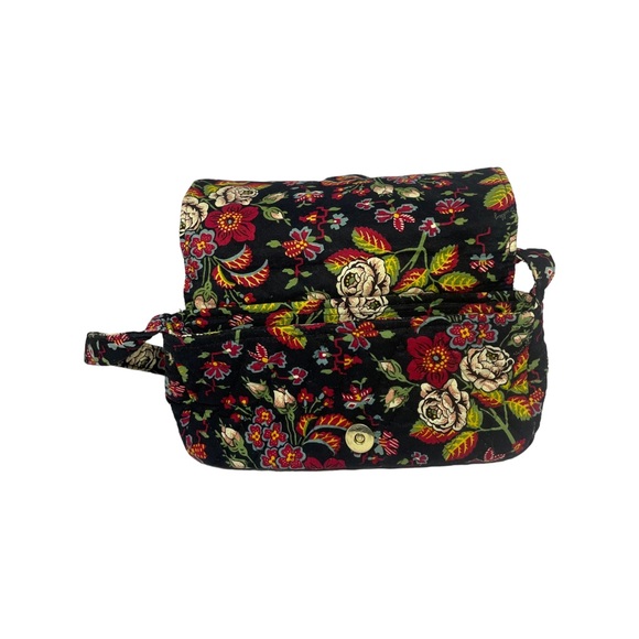 Vera Bradley Anastasia Pattern Black Red Cream Floral Jilly Purse Retired - Picture 2 of 10